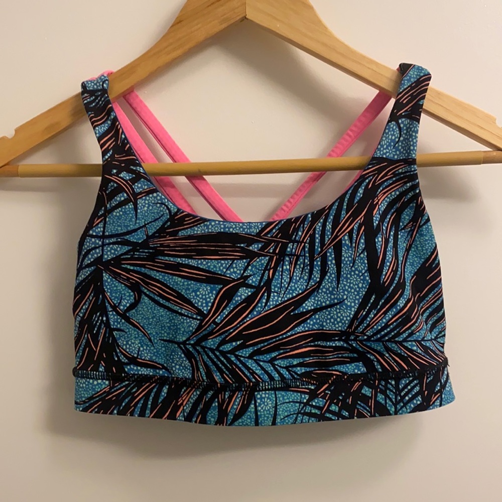 Palm print Lululemon sports bra